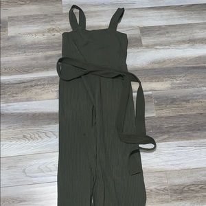 Dark green jump suit